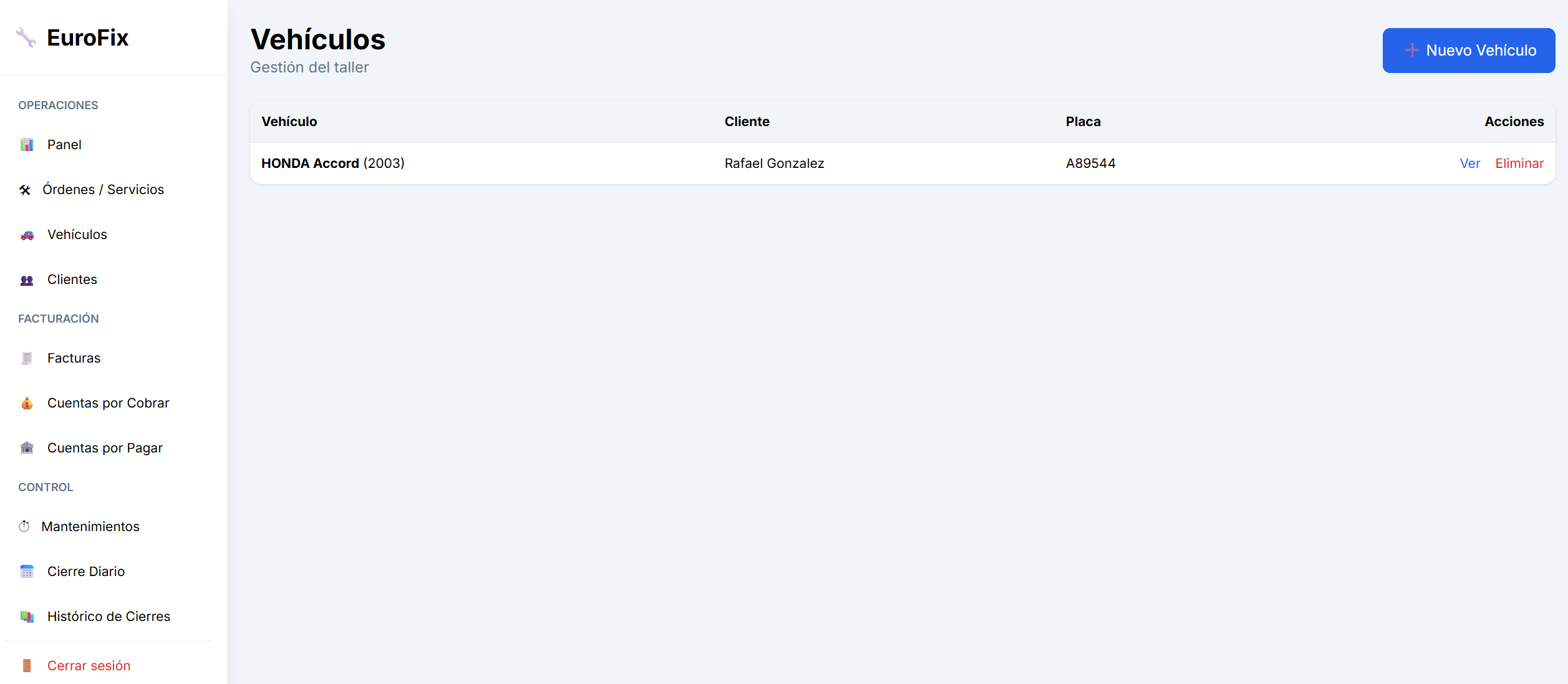 Registro de vehículos